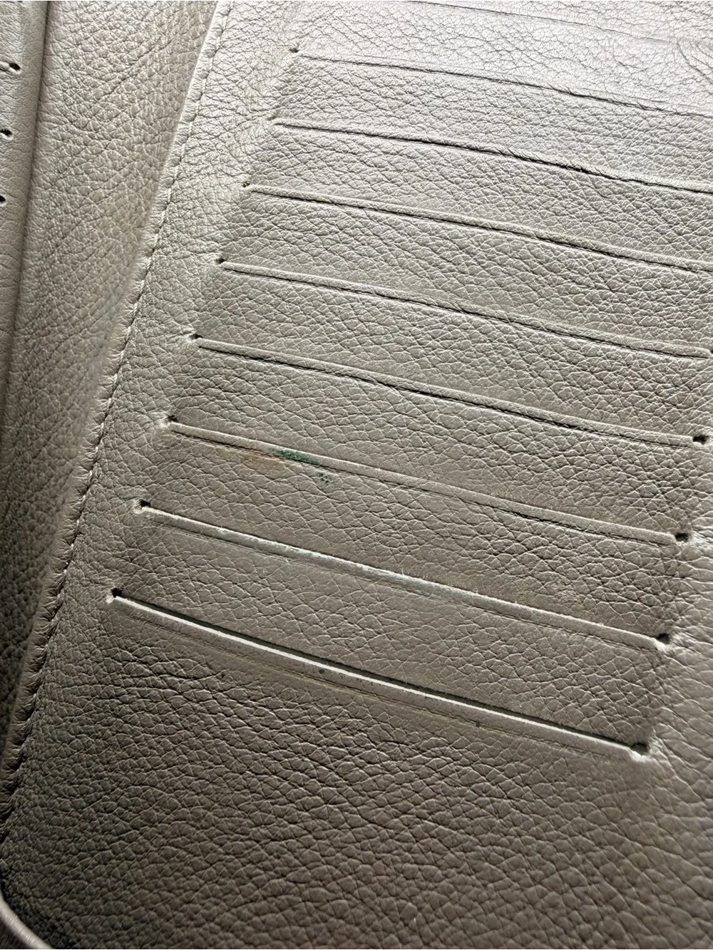 Louis Vuitton Taupe Perforated Monogram Leather Clutch with Gold Lock